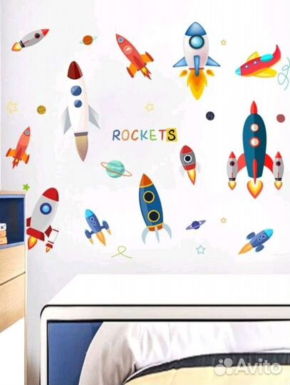 Детские наклейки на стену