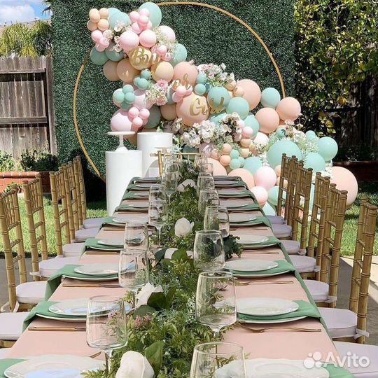 Фотозона баннер с шарами для девушек