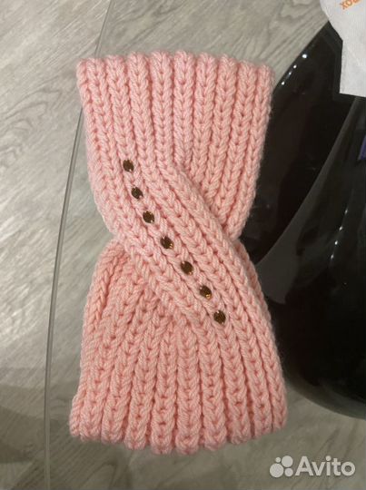 Повязка на голову вязаная