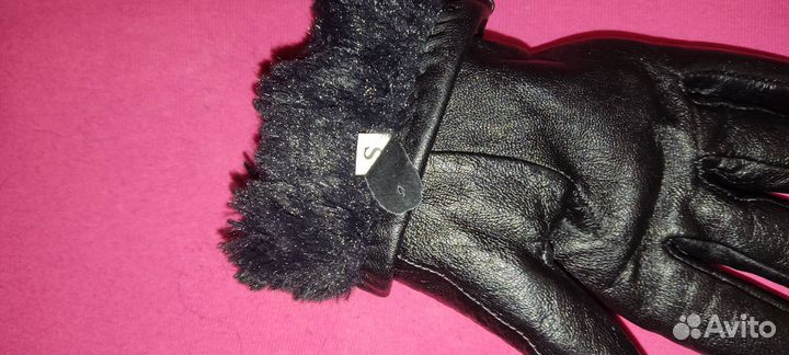 Перчатки женские кожаные