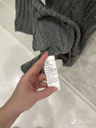 Мини-юбка серая