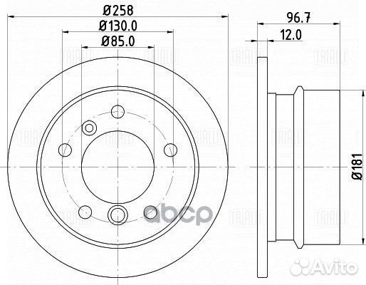 Диск торм. для а/м Mercedes Sprinter (95) 2t/G