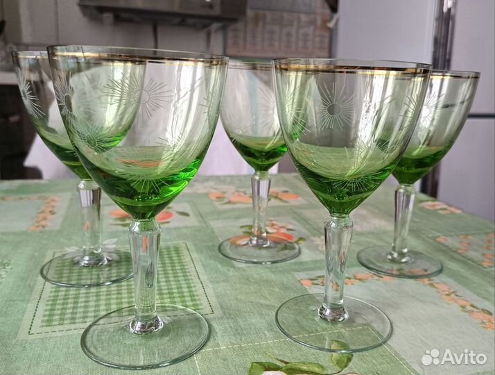 Бокалы цветной хрусталь