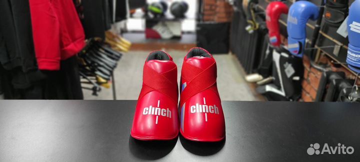Защита стопы clinch safety foot kick красная