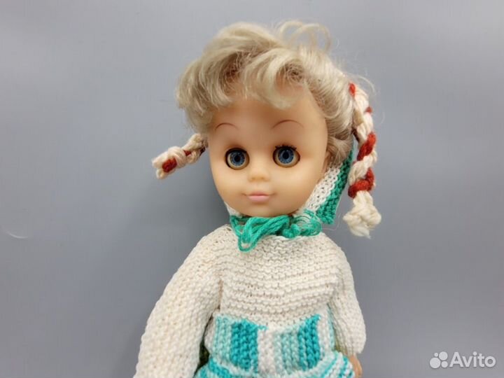 Игрушки СССР Кукла в платье 28 см резина пластик