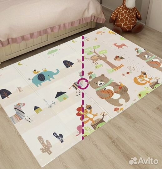 Развивающий детский термо коврик новый 180/200