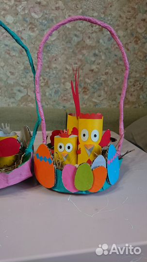 Поделка на Пасху ручная работа папье-маше