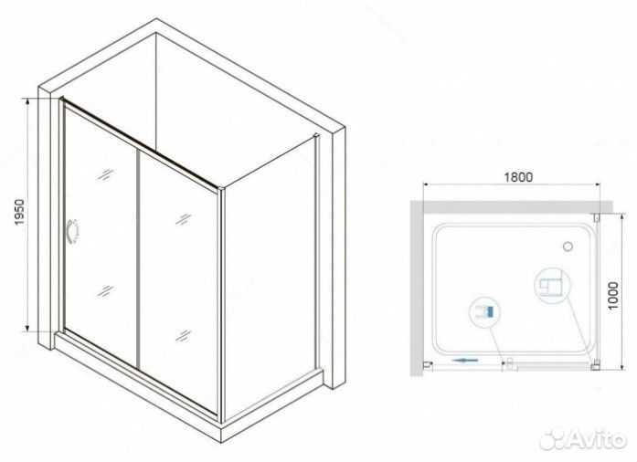 Душевой уголок RGW Passage PA-76-1B 180x100