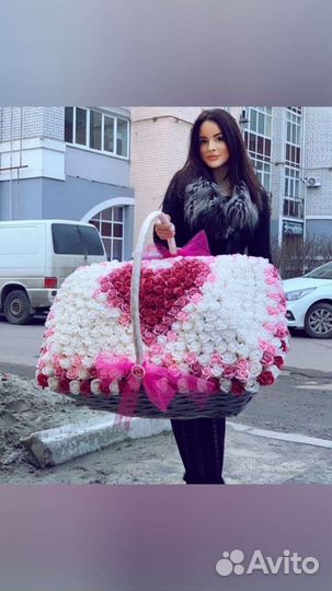 Букет розы сердце