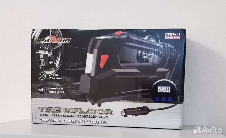 Автомобильный воздушный компрессор Carsun 120 Вт