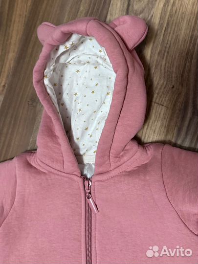 Комбинезон из футера с начесом 62-68