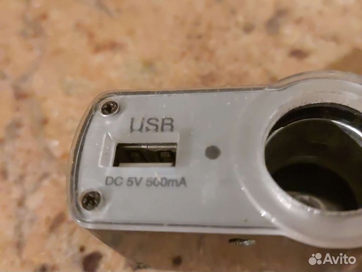 Тройник + зарядка USB