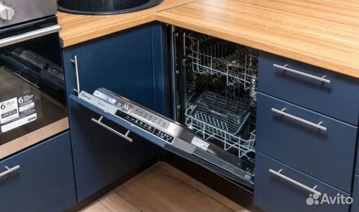 Синий кухонный гарнитур цена за всё