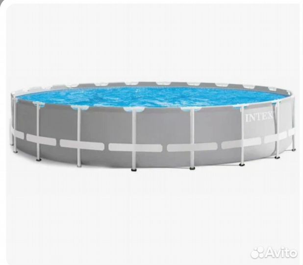 Каркасный бассейн intex б/у