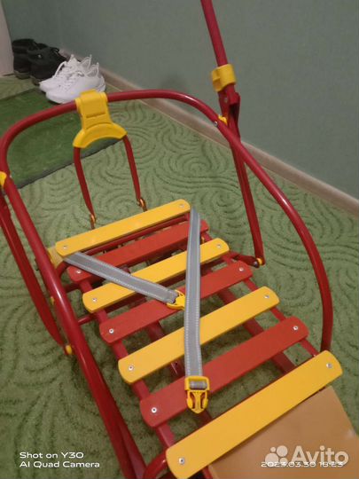 Детские санки коляска с колесами