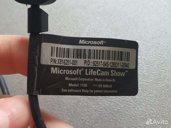 Веб-камера microsoft lifecam 1139 USB 2,0 мп