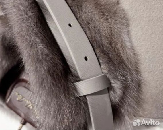 Тёплое кашемировое пальто с норкой FAL9943