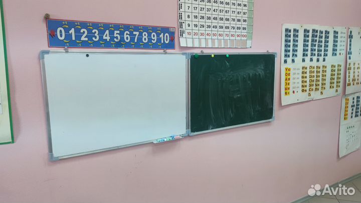 Доска магнитно-маркерная 90 *60 см (Двухсторонняя)