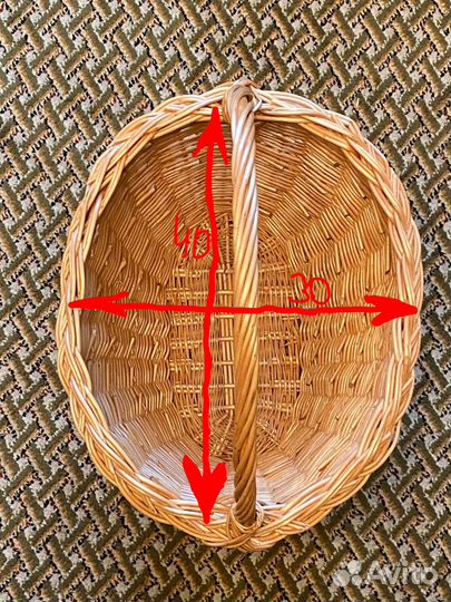 Корзина новая плетеная из лозы