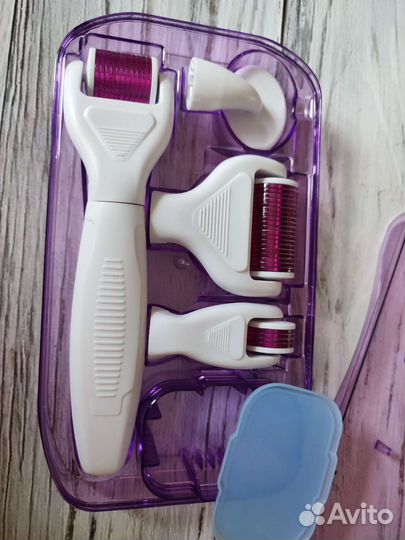 Роликовый массажёр для лица с насадками