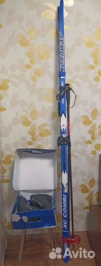 Беговые лыжи xc comby с ботинками и палками