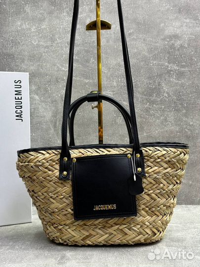 Сумка женская jacquemus плетеная соломенная люкс