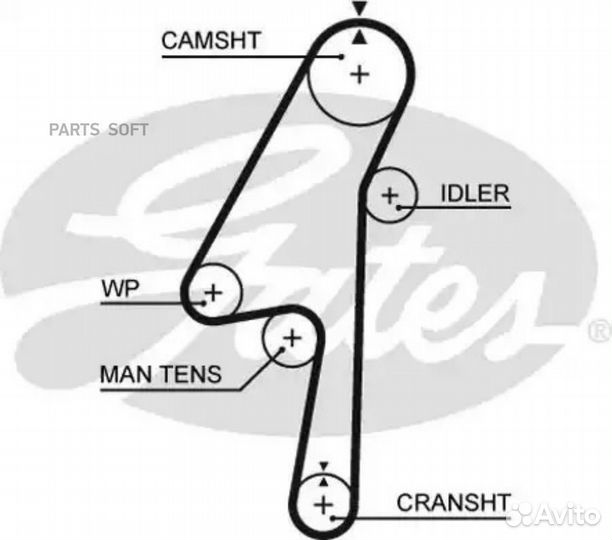 Ремень грм volvo S40/60XS70/90 2.4 2001 132з. 55