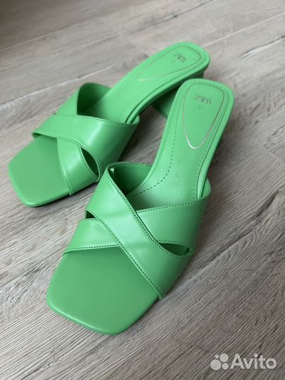 Шлепки zara 37