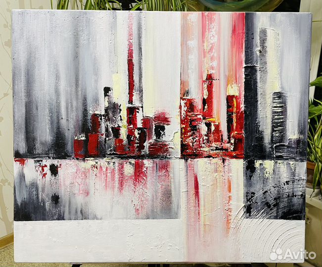 Абстракция, интерьерная картина, акрил