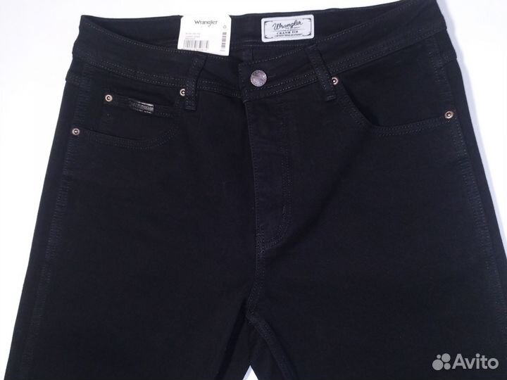 Джинсы Wrangler Бельгия Стрейч черныеw:31-42
