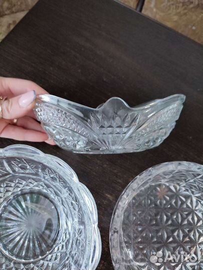 Ваза конфетница хрусталь