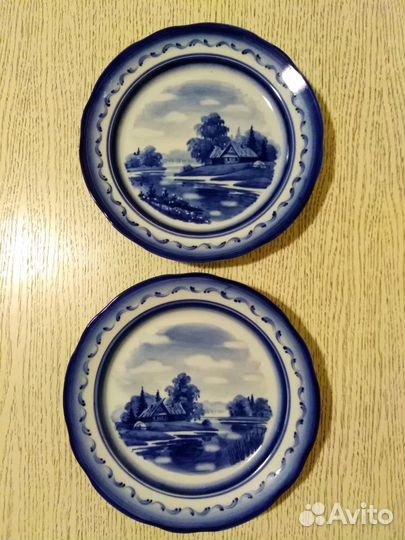 Гжель. Настенная тарелка