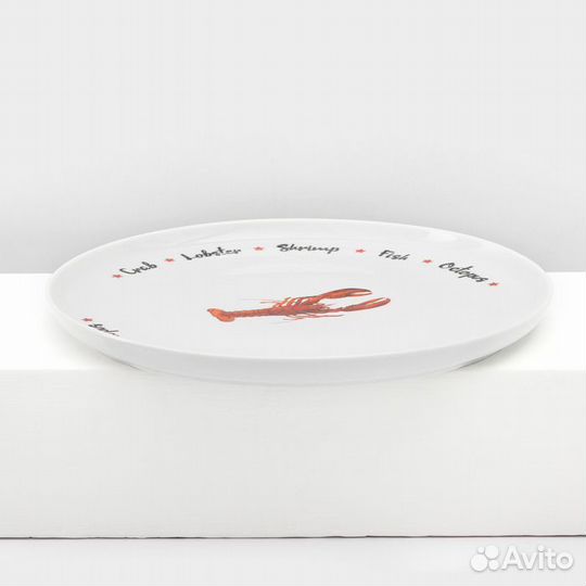 Набор фарфоровых тарелок для пиццы Sealife, 7 пред