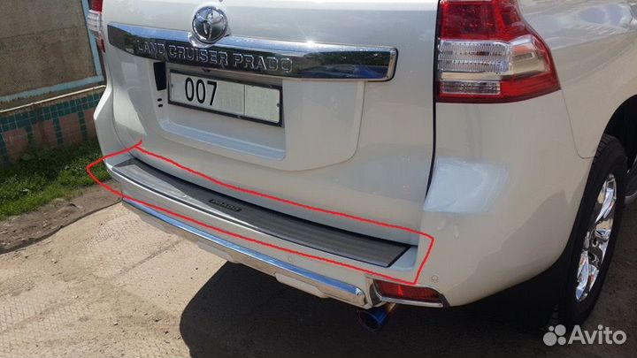 Prado 150 Хром Накладка на задний бампер K4ZX7