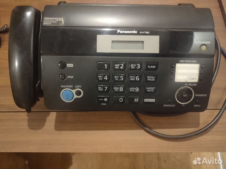 Стационарный телефон с факсом. panasonic