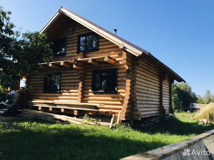 Оцилиндрованное бревно под проект с чашами