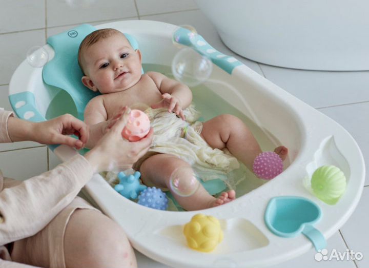 Ванночка с горкой для купания Happy baby