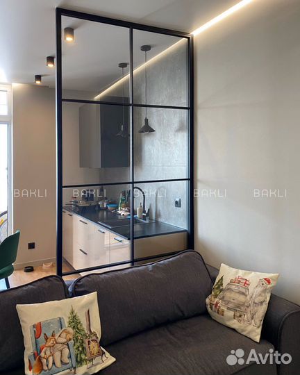 Межкомнатная лофт перегородка