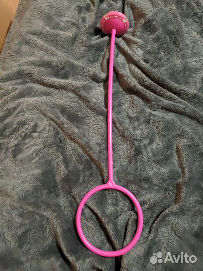 Скакалка на ногу, новая, розовая