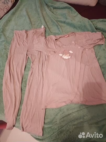 Одежда для беременных. Халат и сорочка в роддом