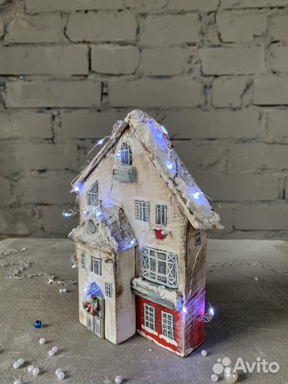 Зимние деревянные домики. Домики с подсветкой