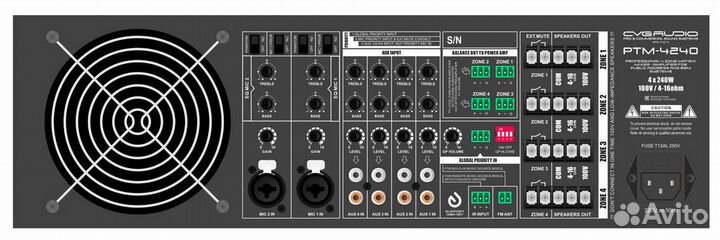 Матричный микшер-усилитель CVGaudio PTM-4240Dm