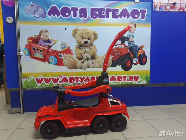 Детский толокар-электромобиль 3в1 красный