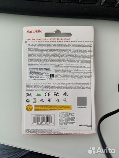 Карта памяти Sandisk Ultra microsdxc 128