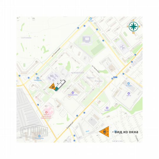 1-к. квартира, 38,6 м², 1/9 эт.