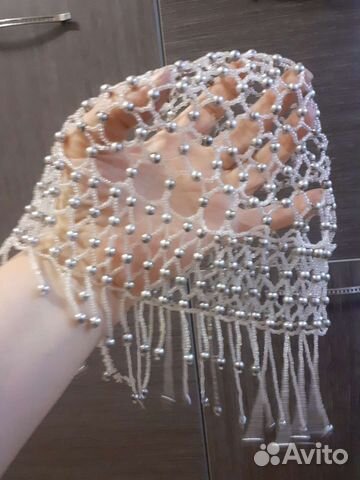 Детская шапочка-cетка из бисера и бусинок