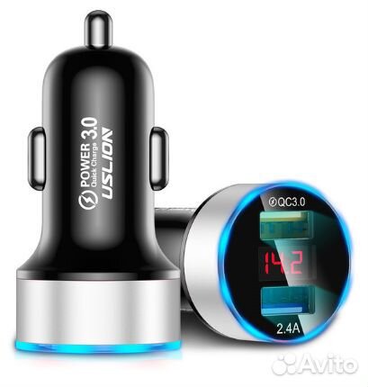 Быстрая QC 3.0 автомобильная зарядка USB