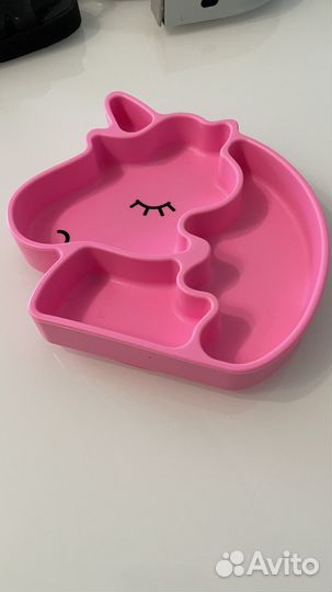 Силиконовая тарелка детская на липучке