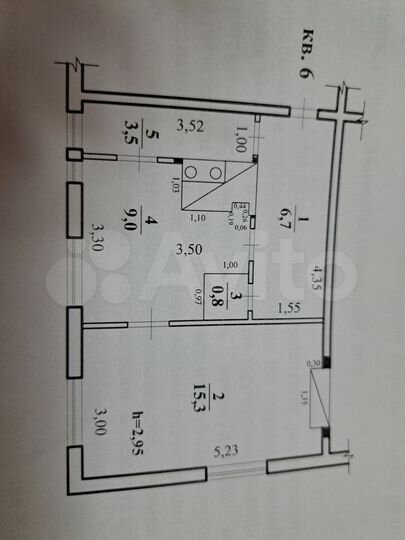 1-к. квартира, 35,3 м², 1/2 эт.