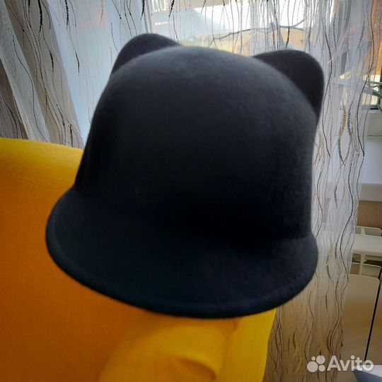 Шляпа фетровая женская черная